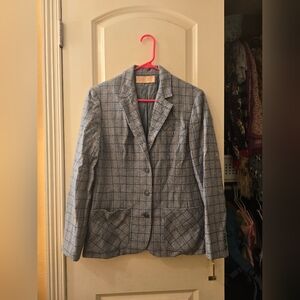 Vintage Pendleton womens wool plaid blazer aprox sz small blue/tan
